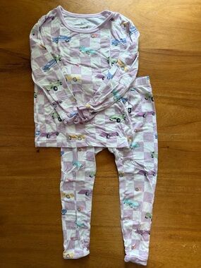 Kyte BABY pink hot wheel pajamas 2T
